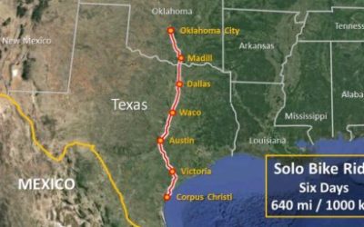 Updated Texas Trip Map: Oklahoma City to Corpus Christi