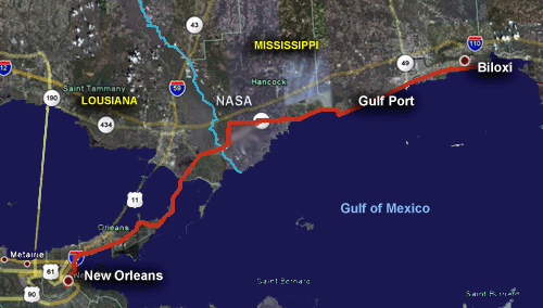 New Orleans to Biloxi